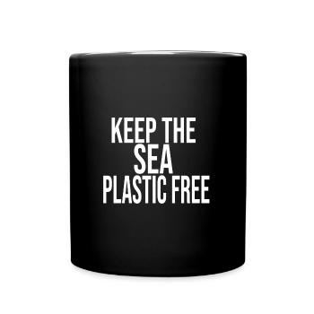 KEEP THE SEA PLASTIC FREE - Tasse einfarbig - Schwarz - Vorne