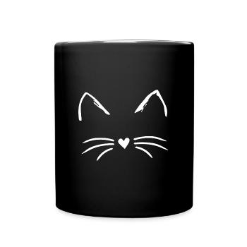 Miaulement de chat en minimal - Mug uni - noir - Devant