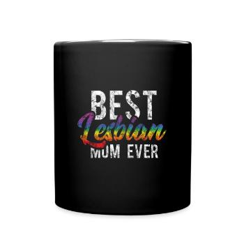LGBT Gay Pride Lesbienne Meilleure maman lesbienne de tous les temps - Mug uni - noir - Devant