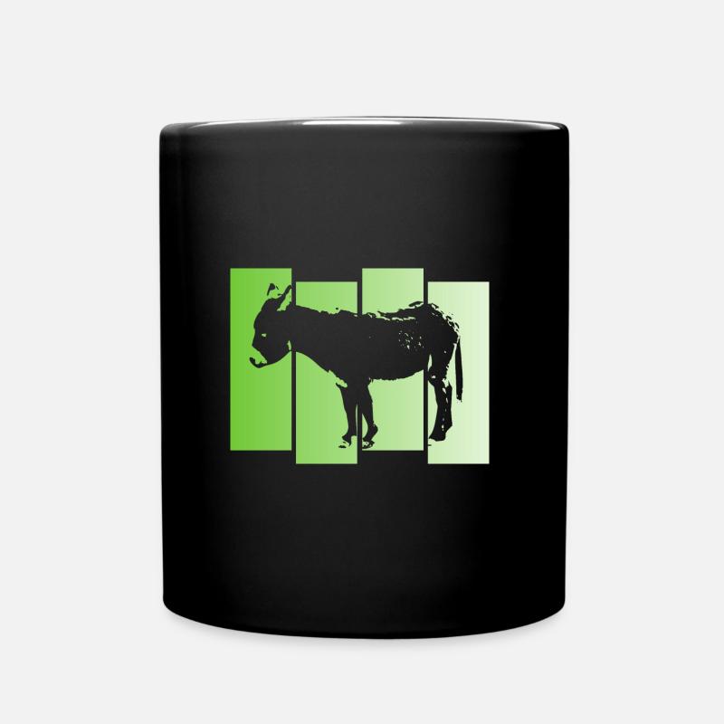 Zwergesel Esel - Tasse einfarbig - Schwarz