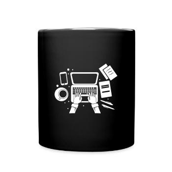 Writer's Block Author Writer Novelist Gift - Full Colour Mug - black - Front