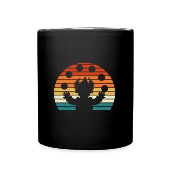 Jonglieren Retro Grafik Zirkus Clown Jongleur Jong - Tasse einfarbig - Schwarz - Vorne