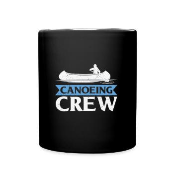 Canoeing Crew Group Funny Outdoor - Tasse einfarbig - Schwarz - Vorne