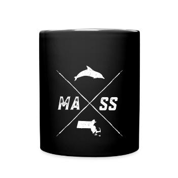 Massachusetts - Tasse einfarbig - Schwarz - Vorne