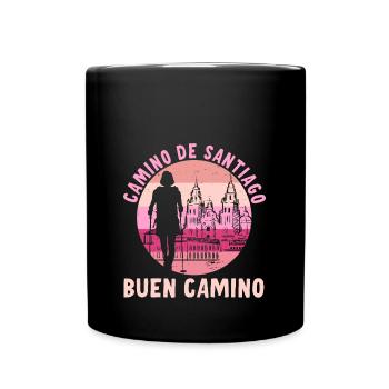 Buen Camino de Santiago de Compostela Jakobsweg - Full Colour Mug - black - Front