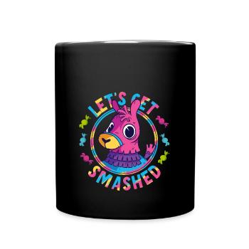 Let's Get Smashed Pinata - Full Colour Mug - black - Front