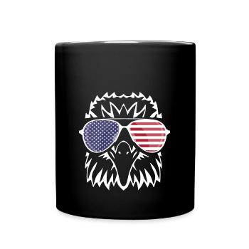 4. Juli USA - Tasse einfarbig - Schwarz - Vorne