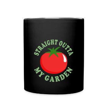 Direkt aus meinem Garten - Tasse einfarbig - Schwarz - Vorne