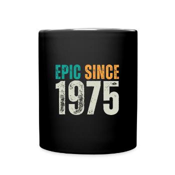 Episch seit 1975 - Retro Geburtstagsspruch - Tasse einfarbig - Schwarz - Vorne