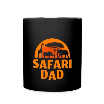 Safari Papa - Mug uni - noir - Devant