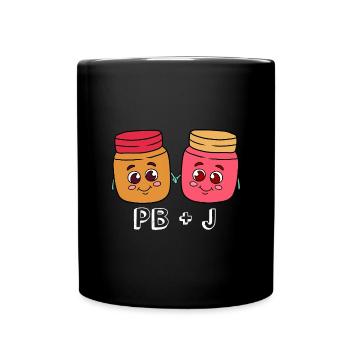 Erdnussbutter Peanut Butter Marmelade Geschenk - Tasse einfarbig - Schwarz - Vorne