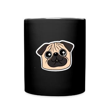 Cutest Pug Vintage Hundeliebhaber Puppy - Tasse einfarbig - Schwarz - Vorne