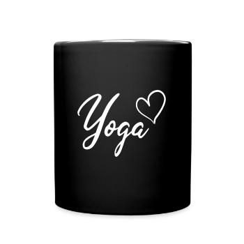 yoga coeur love - postures - passion yoga - Mug uni - noir - Devant