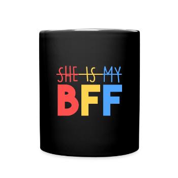 Elle est ma meilleure amie - Mug uni - noir - Devant