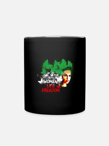 Femmes Vie Liberté,Liberté,Iran,Papillons - Mug uni - noir