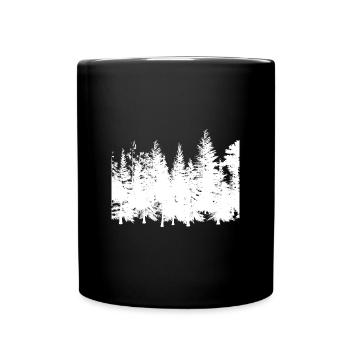 Wald Umriss - Tasse einfarbig - Schwarz - Vorne