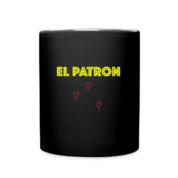 El Patron! Mafia Pablo Escobar lustige Sprüche Fun - Tasse einfarbig - Schwarz - Vorne