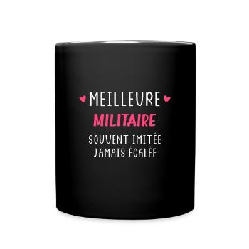 militaire - Mug uni - noir - Devant