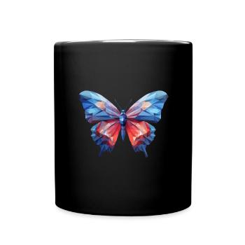 Morpho Papillon Bleu - Mug uni - noir - Devant