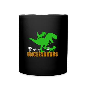 Unclesaurus Uncle Dinosaur - Full Colour Mug - black - Front