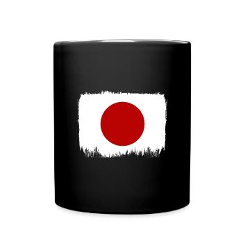 Japan Flagge Used Look Nihon Japanische Fahne - Tasse einfarbig - Schwarz - Vorne