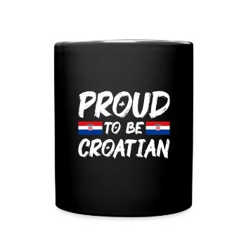 Drapeau de la Croatie Adriatique Zagreb Drapeau croate - Mug uni - noir - Devant