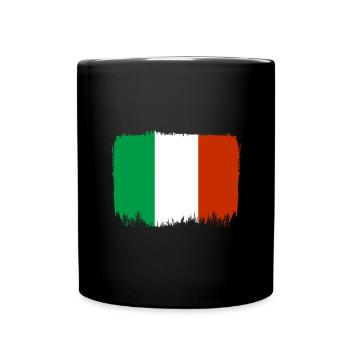 Italy Flag Vintage Italian Flag Distressed Look - Full Colour Mug - black - Front