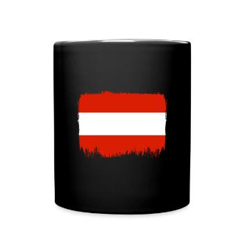 Drapeau de l’Autriche Drapeau de l’Autriche AT - Mug uni - noir - Devant