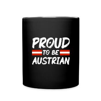 Drapeau de l’Autriche Drapeau de l’Autriche AT - Mug uni - noir - Devant