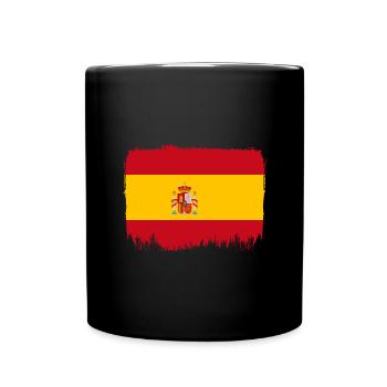 Spain Flag Vintage Spanish Flag Distressed Look - Full Colour Mug - black - Front