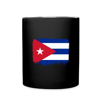 Kuba Flagge Karibik Urlaub Cuba Reise Havanna - Tasse einfarbig - Schwarz - Vorne