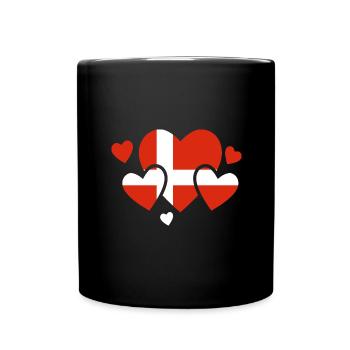 Drapeau du Danemark Scandinavie Drapeau du Danemark Voyage - Mug uni - noir - Devant