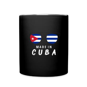 Kuba Flagge Karibik Urlaub Cuba Reise Havanna - Tasse einfarbig - Schwarz - Vorne
