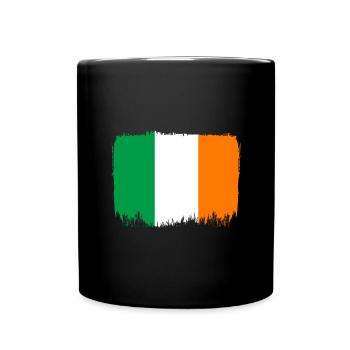 Ireland Flag Vintage Irish Flag Dublin - Full Colour Mug - black - Front