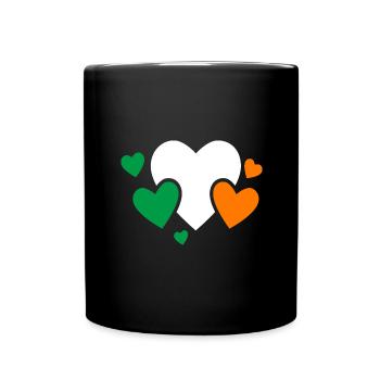 Ireland Flag Vintage Irish Flag Dublin - Full Colour Mug - black - Front