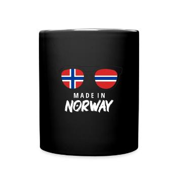 Drapeau de la Norvège Scandinavie Drapeau norvégien - Mug uni - noir - Devant