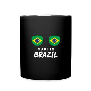 Flag of Brazil Flag of South America - Full Colour Mug - black - Front