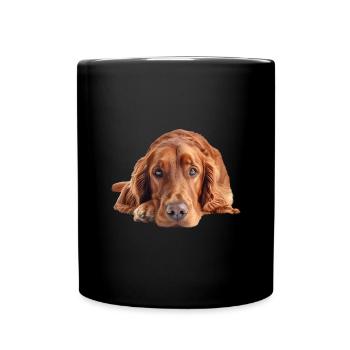 Irish Setter - Tasse einfarbig - Schwarz - Vorne