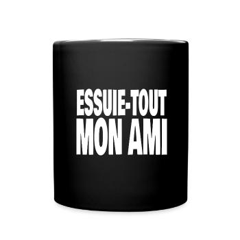 essuie-tout mon ami - Mug uni - noir - Devant