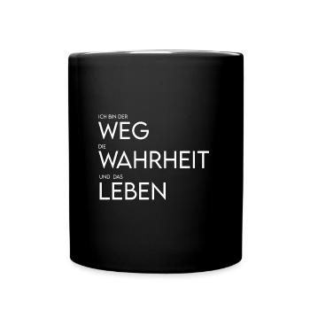 Jesus Christus / Christliches Geschenk - Tasse einfarbig - Schwarz - Vorne