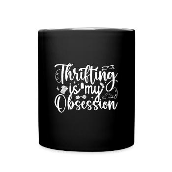 La friperie est mon obsession d’amour - Mug uni - noir - Devant