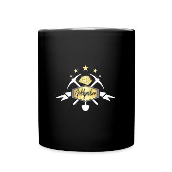 Goldgräber nach Goldbarren white - Tasse einfarbig - Schwarz - Vorne