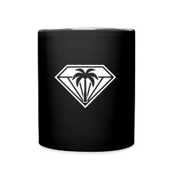 palme diamant - Tasse einfarbig - Schwarz - Vorne