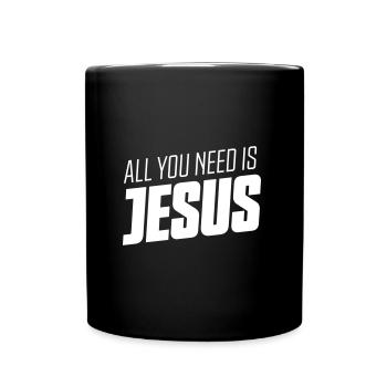jesus saying - Full Colour Mug - black - Front