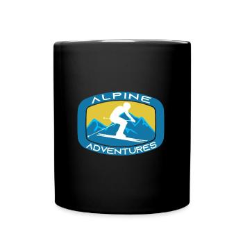 aventures alpines, ski, snowboard, sports extrêmes - Mug uni - noir - Devant
