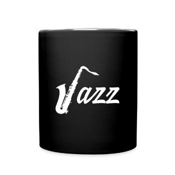 Saxophon Saxophonist Jazz Music Player Geschenk - Tasse einfarbig - Schwarz - Vorne