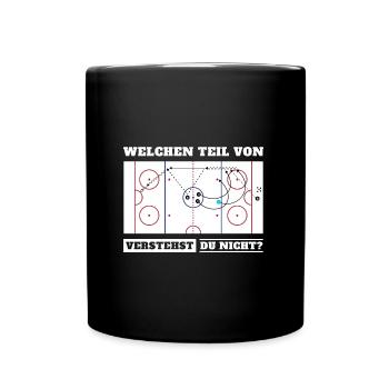 Eishockeyspiel Welchen Teil Von Eishockey Verstehs - Tasse einfarbig - Schwarz - Vorne