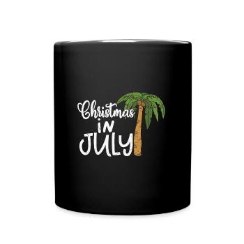 Funny Christmas in July, Xmas in Julyy - Full Colour Mug - black - Front