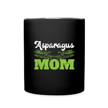 Spargel - Tasse einfarbig - Schwarz - Vorne