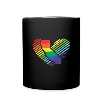 Stolz LGBT Kalifornien - Tasse einfarbig - Schwarz - Vorne